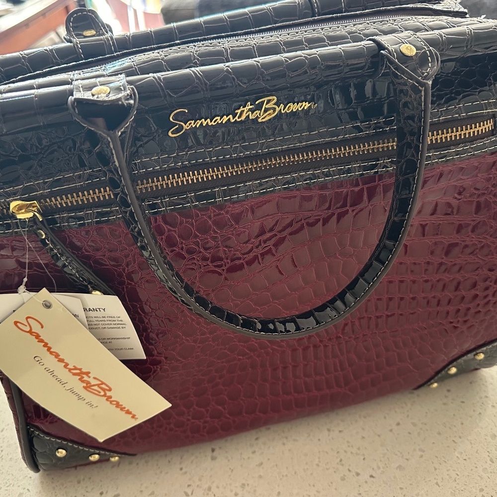 Samantha Brown Croco Embossed Tote